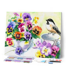 Laden Sie das Bild in den Galerie-Viewer, Diamond Painting – Gedanke und kleiner Vogel