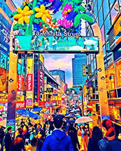 Laden Sie das Bild in den Galerie-Viewer, Diamond Painting – Tokyo Harajuku – 40 x 50 cm auf Keilrahmen gespannt | Figured'Art