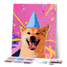 Laden Sie das Bild in den Galerie-Viewer, Diamond Painting – Lächelnder Hund – 40 x 50 cm auf Keilrahmen gespannt | Figured'Art