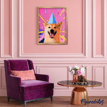 Laden Sie das Bild in den Galerie-Viewer, Diamond Painting – Lächelnder Hund – 40 x 50 cm auf Keilrahmen gespannt | Figured'Art