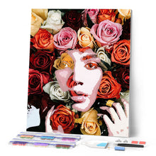 Laden Sie das Bild in den Galerie-Viewer, Diamond Painting – Rosengesicht