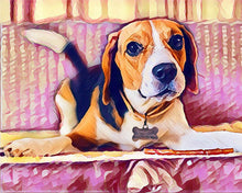 Laden Sie das Bild in den Galerie-Viewer, Diamond Painting – Herziger Beagle – 40 x 50 cm auf Keilrahmen gespannt | Figured'Art