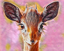 Laden Sie das Bild in den Galerie-Viewer, Diamond Painting – Süße Hirschkuh – 40 x 50 cm auf Keilrahmen gespannt | Figured'Art