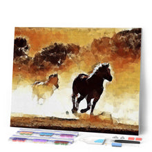 Laden Sie das Bild in den Galerie-Viewer, Diamond Painting – Wilde Pferde – 40 x 50 cm auf Keilrahmen gespannt | Figured'Art