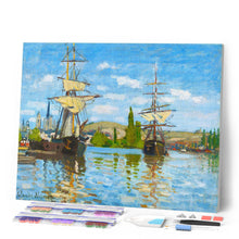 Laden Sie das Bild in den Galerie-Viewer, Diamond Painting – Schiffe auf der seine in Rouen – Monet