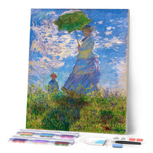 Laden Sie das Bild in den Galerie-Viewer, Diamond Painting – Der Spaziergang – Monet – 40 x 50 cm auf Keilrahmen gespannt