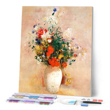 Laden Sie das Bild in den Galerie-Viewer, Diamond Painting – Vase mit Blumen – Odilon Redon – 40 x 50 cm auf Keilrahmen gespannt | Figured'Art