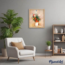 Laden Sie das Bild in den Galerie-Viewer, Diamond Painting – Vase mit Blumen – Odilon Redon – 40 x 50 cm auf Keilrahmen gespannt | Figured'Art