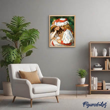 Laden Sie das Bild in den Galerie-Viewer, Diamond Painting – Zwei Lesende Mädchen – Renoir – 40 x 50 cm auf Keilrahmen gespannt | Figured'Art