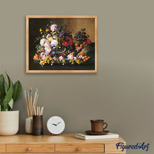 Laden Sie das Bild in den Galerie-Viewer, Diamond Painting – Blumen und Obst – Severin Roesen – 40 x 50 cm auf Keilrahmen gespannt | Figured'Art