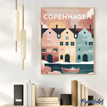 Laden Sie das Bild in den Galerie-Viewer, Diamond Painting – Reiseplakat Kopenhagen