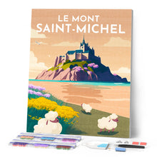 Laden Sie das Bild in den Galerie-Viewer, Diamond Painting – Reiseplakat Mont Saint-Michel