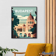 Laden Sie das Bild in den Galerie-Viewer, Diamond Painting – Reiseplakat Budapest