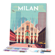 Laden Sie das Bild in den Galerie-Viewer, Diamond Painting – Reiseplakat Mailand
