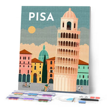 Laden Sie das Bild in den Galerie-Viewer, Diamond Painting – Reiseplakat Pisa
