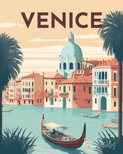 Laden Sie das Bild in den Galerie-Viewer, Diamond Painting – Reiseplakat Venedig – 40 x 50 cm auf Keilrahmen gespannt