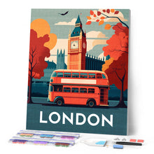Laden Sie das Bild in den Galerie-Viewer, Diamond Painting – Reiseposter London