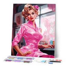 Laden Sie das Bild in den Galerie-Viewer, Diamond Painting - Vintage Rosa Diva