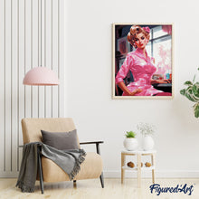 Laden Sie das Bild in den Galerie-Viewer, Diamond Painting - Vintage Rosa Diva