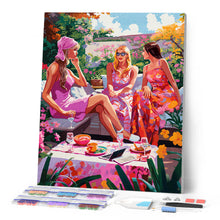 Laden Sie das Bild in den Galerie-Viewer, Diamond Painting - Gartentratsch Mädchen