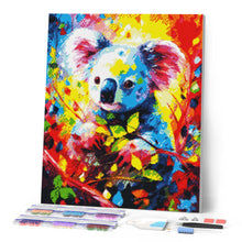 Laden Sie das Bild in den Galerie-Viewer, Diamond Painting - Koala Farbenfroh Abstrakt