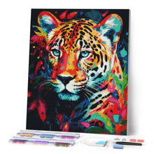 Laden Sie das Bild in den Galerie-Viewer, Diamond Painting - Leopard Farbenfroh Abstrakt