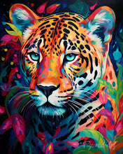 Laden Sie das Bild in den Galerie-Viewer, Diamond Painting - Leopard Farbenfroh Abstrakt