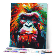 Laden Sie das Bild in den Galerie-Viewer, Diamond Painting - Orang-Utan Farbenfroh Abstrakt