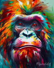 Laden Sie das Bild in den Galerie-Viewer, Diamond Painting - Orang-Utan Farbenfroh Abstrakt