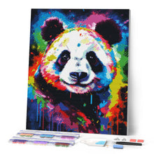 Laden Sie das Bild in den Galerie-Viewer, Diamond Painting - Panda Farbenfroh Abstrakt