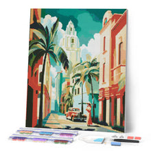 Laden Sie das Bild in den Galerie-Viewer, Diamond Painting - Kuba Art Deco – 40 x 50 cm auf Keilrahmen gespannt