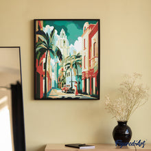 Laden Sie das Bild in den Galerie-Viewer, Diamond Painting - Kuba Art Deco – 40 x 50 cm auf Keilrahmen gespannt