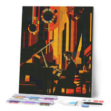 Laden Sie das Bild in den Galerie-Viewer, Diamond Painting – Art-Deco-Mann am Klavier