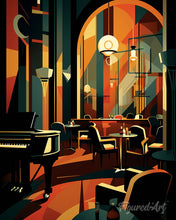Laden Sie das Bild in den Galerie-Viewer, Diamond Painting - Art-Deco-Club – 40 x 50 cm auf Keilrahmen gespannt