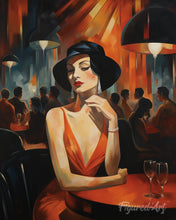 Laden Sie das Bild in den Galerie-Viewer, Diamond Painting – Art-Deco-Frau in einem Club