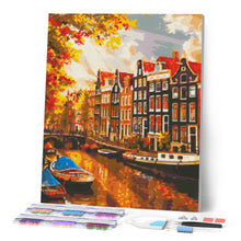 Laden Sie das Bild in den Galerie-Viewer, Diamond Painting - Sonnenschein in Amsterdam – 40 x 50 cm auf Keilrahmen gespannt