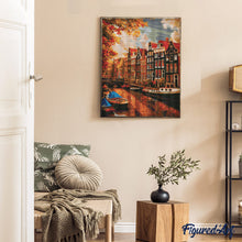 Laden Sie das Bild in den Galerie-Viewer, Diamond Painting - Sonnenschein in Amsterdam – 40 x 50 cm auf Keilrahmen gespannt