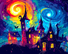 Laden Sie das Bild in den Galerie-Viewer, Diamond Painting - Fantasie Schloss – 40 x 50 cm auf Keilrahmen gespannt