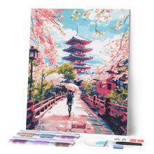Laden Sie das Bild in den Galerie-Viewer, Diamond Painting - Kyoto in voller Blüte – 40 x 50 cm auf Keilrahmen gespannt