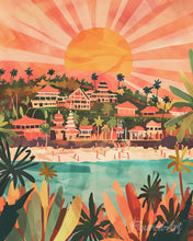 Laden Sie das Bild in den Galerie-Viewer, Diamond Painting - Bali Sonnenaufgang – 40 x 50 cm auf Keilrahmen gespannt
