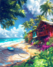 Laden Sie das Bild in den Galerie-Viewer, Diamond Painting - Surf-Dorf – 40 x 50 cm auf Keilrahmen gespannt