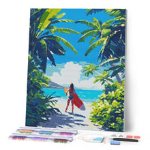 Laden Sie das Bild in den Galerie-Viewer, Diamond Painting - Tropisches Surfparadies