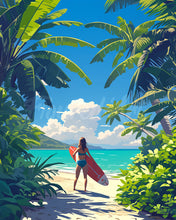 Laden Sie das Bild in den Galerie-Viewer, Diamond Painting - Tropisches Surfparadies