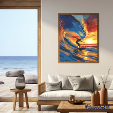 Laden Sie das Bild in den Galerie-Viewer, Diamond Painting - Großwellen-Surfen – 40 x 50 cm auf Keilrahmen gespannt