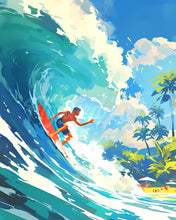 Laden Sie das Bild in den Galerie-Viewer, Diamond Painting - Surfen in Hawaii