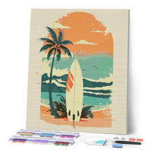 Laden Sie das Bild in den Galerie-Viewer, Diamond Painting - Surfbrett am Strand