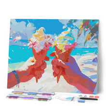 Laden Sie das Bild in den Galerie-Viewer, Diamond Painting - Eiscreme am Strand