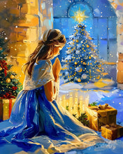 Laden Sie das Bild in den Galerie-Viewer, Diamond Painting - Weihnachtsabendgebet – 40 x 50 cm auf Keilrahmen gespannt