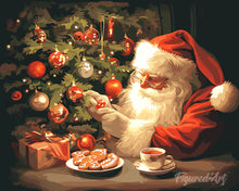Laden Sie das Bild in den Galerie-Viewer, Diamond Painting - Fröhlicher Abend des Weihnachtsmanns – 40 x 50 cm auf Keilrahmen gespannt