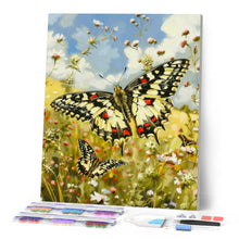 Laden Sie das Bild in den Galerie-Viewer, Diamond Painting - Proserpine-Schmetterling und Wildblumen